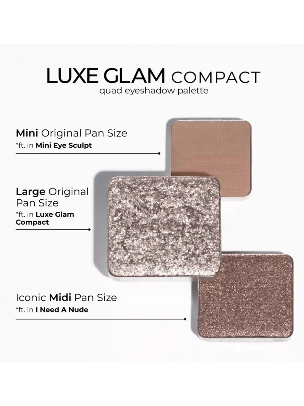 Natasha Denona Luxe Glam Compact Quad Eyeshadow Palette - Rosy